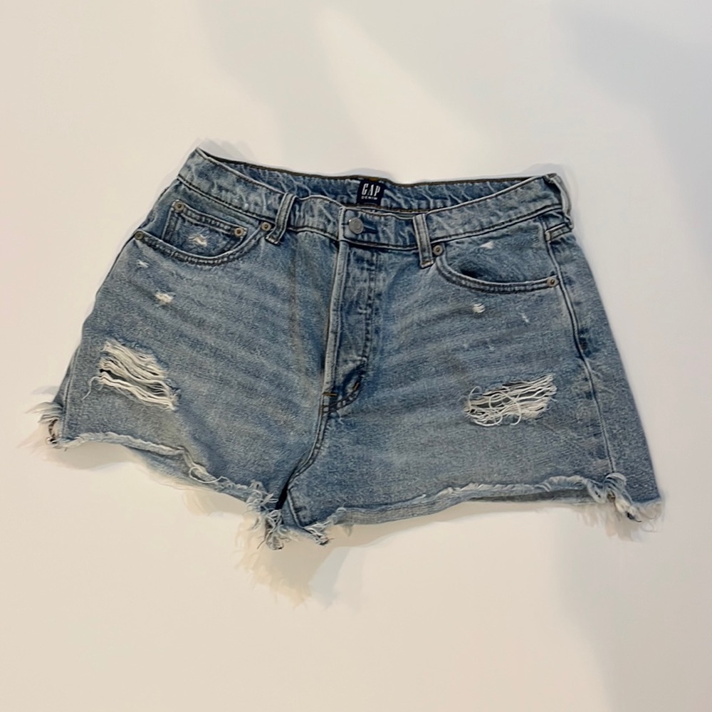 Gap Distressed Blue Jean Shorts Size 30